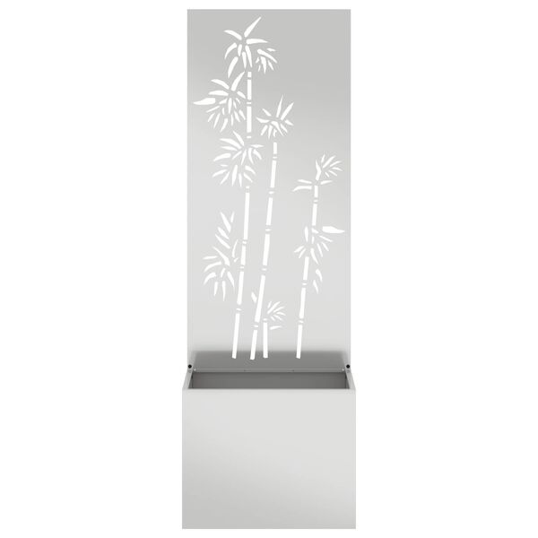 vidaXL &Eacute;cran de confidentialit&eacute; de jardin Floral Argent&eacute; 50 x 140 cm