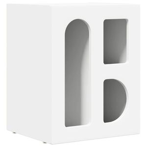 vidaXL Table de chevet Blanc 40 x 35 x 50 cm Bois d'ing&eacute;nierie