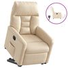 vidaXL Fauteuil inclinable &eacute;lectrique beige tissu microfibre
