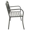 vidaXL Banc de jardin 125 cm acier gris