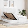 vidaXL Lit avec rangement et matelas Blanc pur 200 x 200 cm