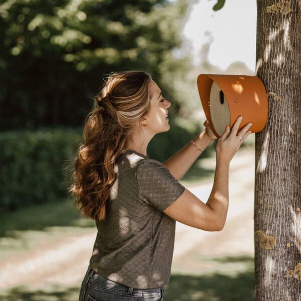 Capi Maison &agrave; oiseaux Oval 2 24x19x23 cm Marron