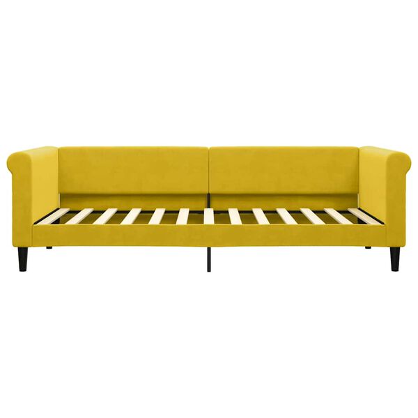 vidaXL Lit de repos sans matelas jaune 90x200 cm velours