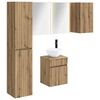vidaXL Ensemble d'armoire de salle de bain 5 pc Ch&ecirc;ne artisanal