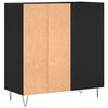 vidaXL Armoire &agrave; disques noir 84,5x38x89 cm bois d'ing&eacute;nierie