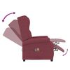 vidaXL Fauteuil de massage Rouge bordeaux Tissu