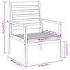 vidaXL Salon de jardin 5 pcs bois d'acacia solide