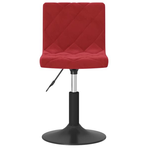 vidaXL Chaises &agrave; manger pivotantes lot de 2 rouge bordeaux velours