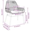 vidaXL Ensemble de salle &agrave; manger pour jardin 7 pcs Marron polyrotin