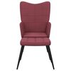 vidaXL Chaise de relaxation avec tabouret Rouge bordeaux Tissu