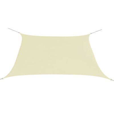 vidaXL Voile de parasol tissu oxford carré 2x2 m crème