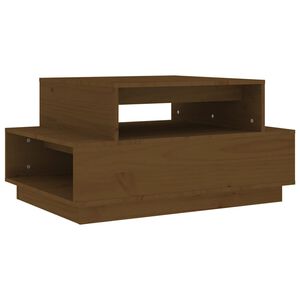 vidaXL Table basse Marron miel 80x55x40,5 cm Bois massif de pin
