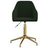 vidaXL Chaise pivotante de salle &agrave; manger Vert fonc&eacute; Velours