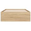 vidaXL Cadre de lit avec tiroirs sans matelas chêne sonoma 75x190 cm