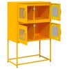 vidaXL Buffet haut jaune moutarde 68x39x107 cm acier