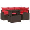 vidaXL Ensemble de canap&eacute; de jardin 5 pc 4-Nombre de places Marron