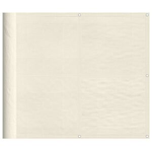 vidaXL &Eacute;cran de balcon cr&egrave;me 90x700 cm 100% polyester oxford