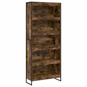 vidaXL Biblioth&egrave;que 80 x 30 x 189,5 cm Bois d'ing&eacute;nierie Ch&ecirc;ne Fum&eacute;