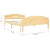 vidaXL Cadre de lit sans matelas bois massif de pin 160x200 cm