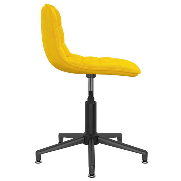 vidaXL Chaise pivotante de salle &agrave; manger Jaune Velours
