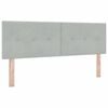 vidaXL T&ecirc;te de lit Gris clair 160 cm Velours