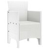 vidaXL Chaise de jardin 2 pcs Blanc 53 x 49 x 85 cm PP