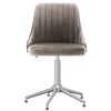 vidaXL Chaises pivotantes &agrave; manger lot de 2 gris clair velours