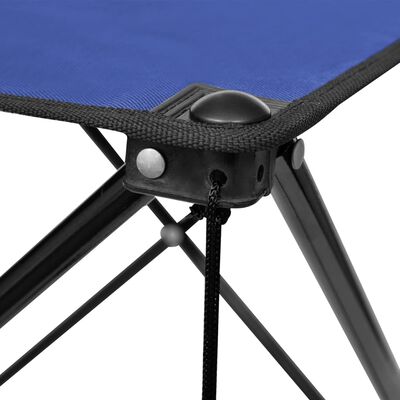 Table de camping pliante bleue