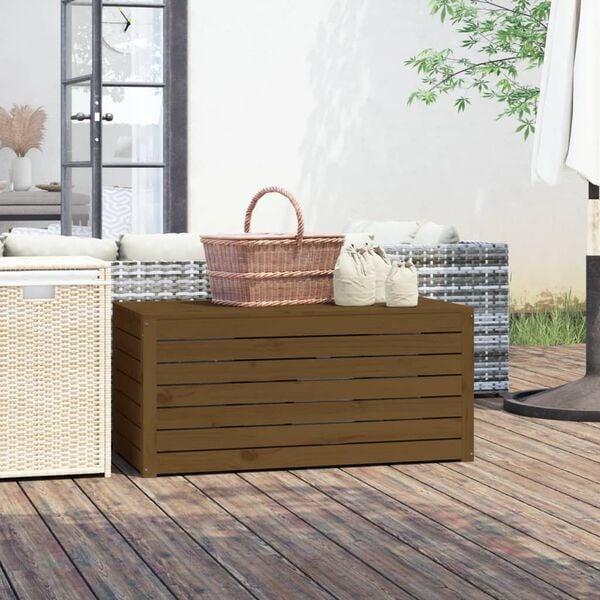 vidaXL Bo&icirc;te de jardin marron miel 101x50,5x46,5 cm bois massif de pin