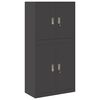 vidaXL Armoire de rangement 2 pc Noir 80 x 40 x 160 cm Acier