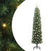 vidaXL Sapin de Noël artificiel Vert 180 cm PVC et acier et plastique