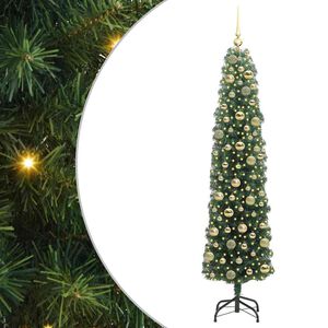 vidaXL Sapin de Noël artificiel Vert 180 cm PVC et acier et plastique