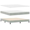 vidaXL Lit &agrave; ressorts avec matelas Gris clair 180 x 200 cm tissu