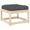vidaXL Repose-pied de jardin avec coussins bois de pin massif