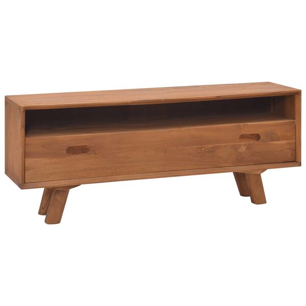 vidaXL Meuble TV 110x30x45 cm Bois de teck massif