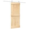 vidaXL Porte coulissante 80 x 210 cm Bois de pin massif (non trait&eacute;)