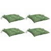 vidaXL Coussins de chaise lot de 4 &agrave; motif de feuilles 50x50x7cm tissu