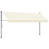 vidaXL Auvent r&eacute;tractable cr&egrave;me 400x150 m tissu et acier
