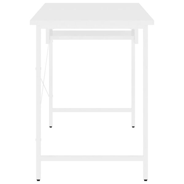 vidaXL Bureau d'ordinateur Blanc 105x55x72 cm MDF et m&eacute;tal