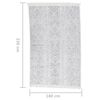 vidaXL Tapis Gris clair 160x230 cm Coton
