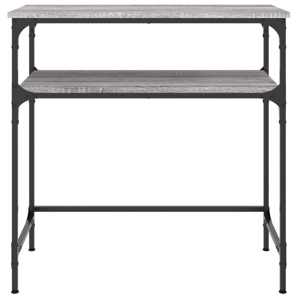 vidaXL Table console sonoma gris 75x35,5x75 cm bois d'ing&eacute;nierie