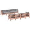 vidaXL Salon de jardin 9 pcs avec coussins sapin de douglas solide