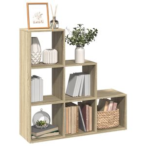 vidaXL &Eacute;tag&egrave;re s&eacute;paratrice de pi&egrave;ce 3 niveaux ch&ecirc;ne sonoma 99x29x99 cm