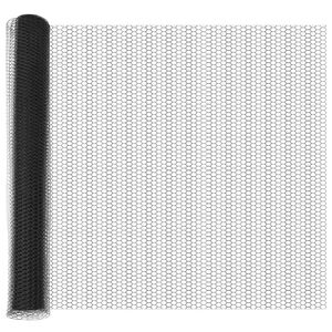 vidaXL Cl&ocirc;ture hexagonale ext&eacute;rieure avec poteau 25 x 1,4 m Gris