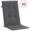 vidaXL Chaises de jardin inclinables lot de 2 et coussins teck massif
