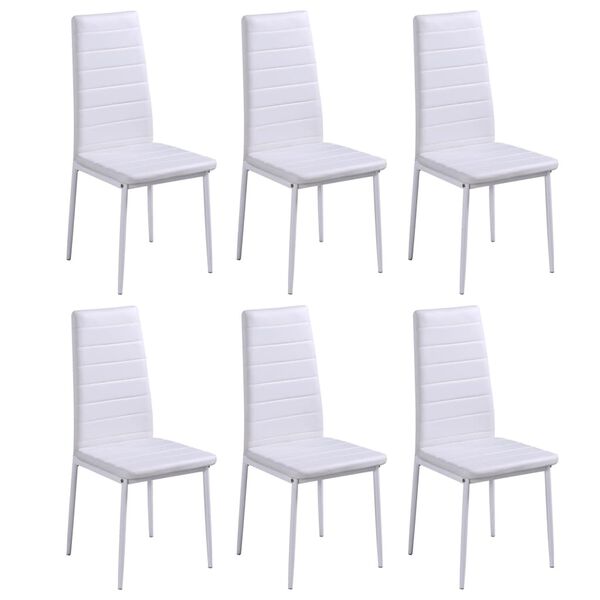 vidaXL Ensemble de table à manger 7 pcs noir et blanc