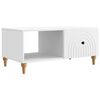 vidaXL Table basse Blanc 90 x 50 x 40 cm Bois d'ing&eacute;nierie