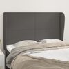 vidaXL T&ecirc;te de lit avec oreilles Gris 147x23x118/128 cm Similicuir