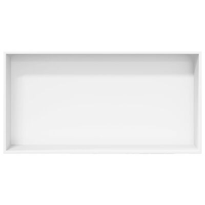 vidaXL Niche de douche blanc mat 62x32x9 cm acier inoxydable