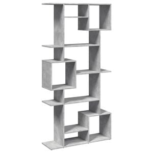 vidaXL Biblioth&egrave;que gris b&eacute;ton 92x29x188 cm bois d'ing&eacute;nierie